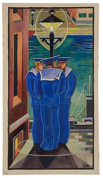 657. Gösta Adrian-Nilsson, "Tre sjömän i gränd".