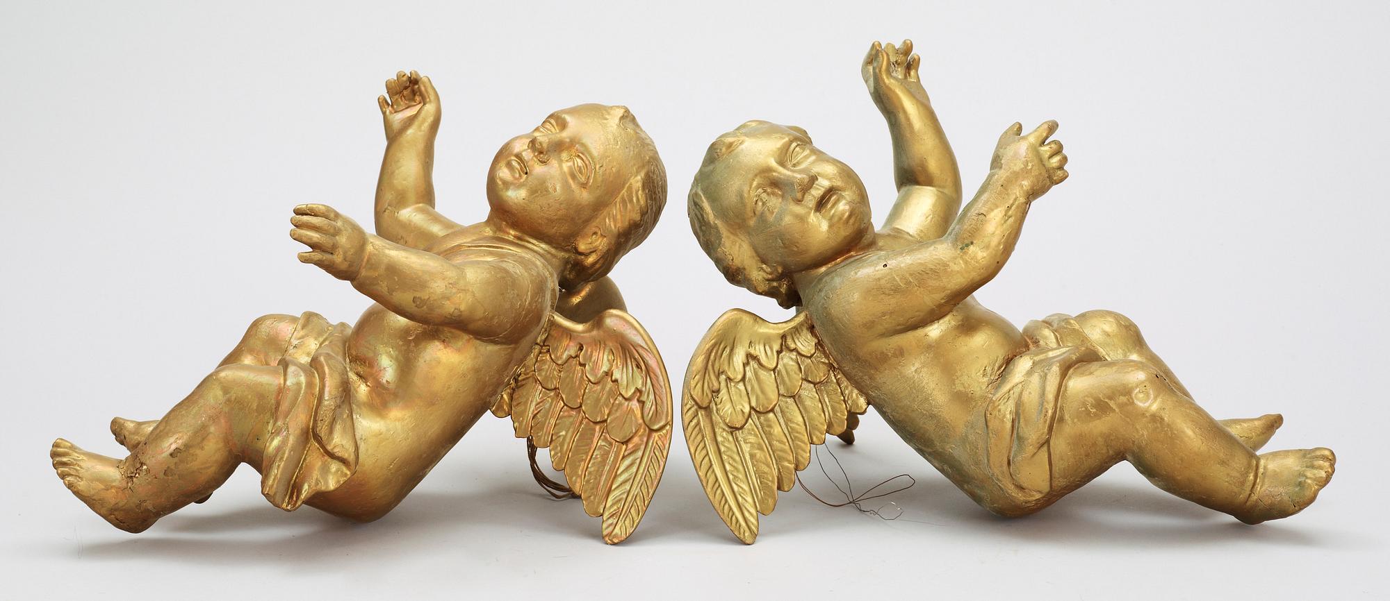 AMORINER, ett par, barockstil, 1800-talets andra hälft.