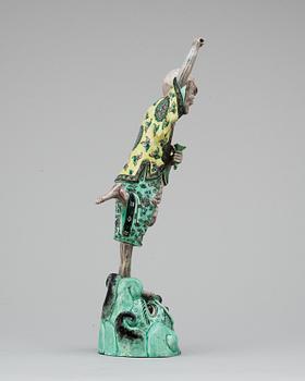 A kangxi style figurine, Qing Dynasty 19th cent.