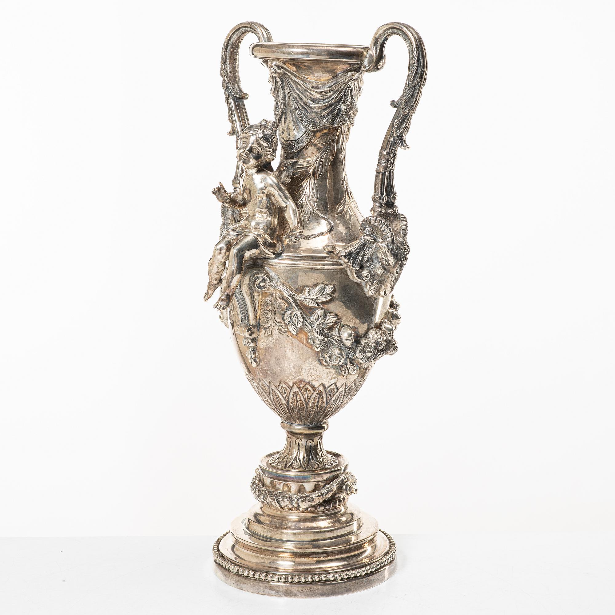 Lale Silverware & Co Ltd, hänkelvas, sterlingsilver, Istanbul, Turkiet, 1900-tal.
