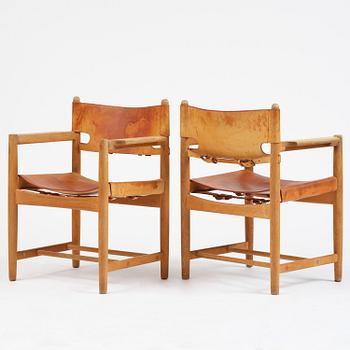 Børge Mogensen, a set of eight "Jagtspisestol"/"Spanish Dining" chairs model 3237 & 3238, Fredericia Stolefabrik, Denmark.