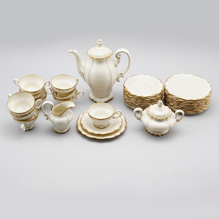 KAFFESERVIS, 24 delar, porslin, "Pompadour", Rosenthal.