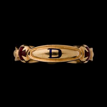 RING, 18K guld, Guastav Dahlgren, Malmö 1970. Vikt ca 9,5 gram.