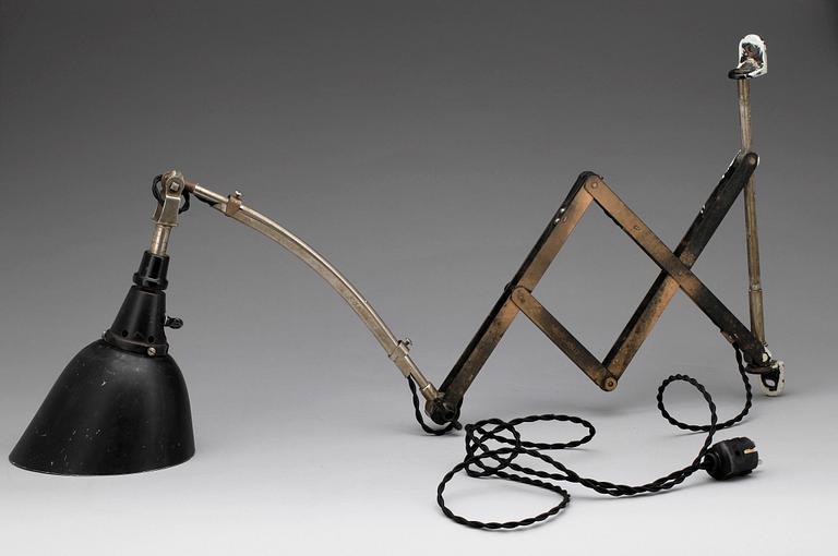 VÄGGLAMPA, Modell 11, Curt Fischer, Midgard, Bauhaus, 1920-tal.