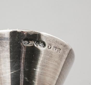 LJUSSTAKAR, 2 par, silver, Sverige, 1900-talets andra hälft.