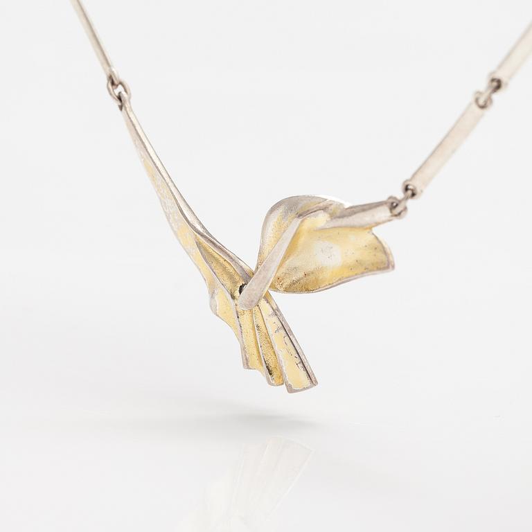 Zoltan Popovits, A sterling silver necklace "Tango". Lapponia 1992.