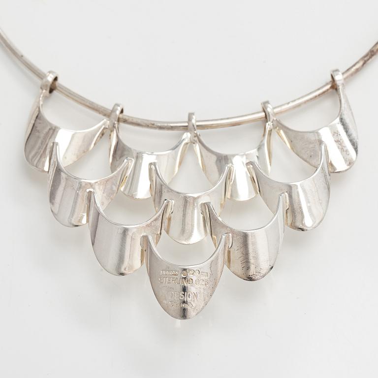 Theresia Hvorslev, necklace, silver, Alton, Falköping 1973.
