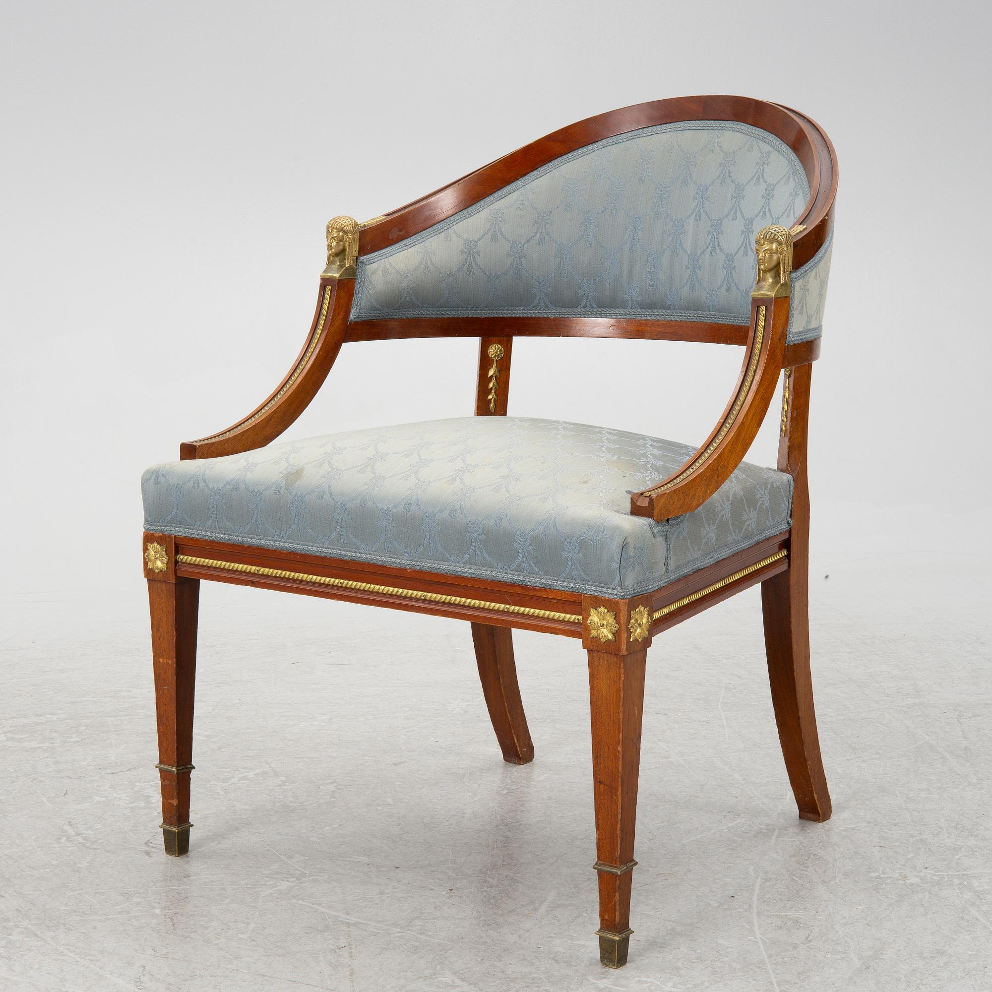 Armchair, late Gustavian style, early 20th Century.