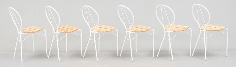 TRÄDGÅRDSSTOLAR, 6 st, "Pia" Tore Ahlsén, 1900/2000-tal.