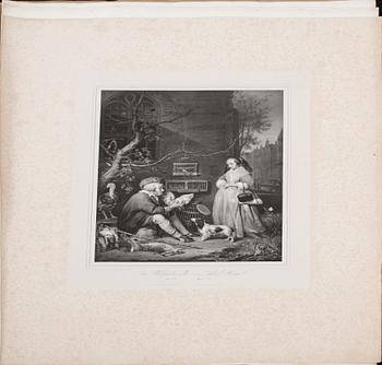 MAPPAR,10 st. Litografiska tryck."Die vorzüglichsten gemälde der königlichen galerie in Dresden" 1840-tal.