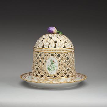 A Royal Copenhagen 'Flora Danica' ice bell, Denmark, 20th Century.