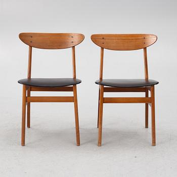 Chairs, 7 pcs, Farstrup, Denmark, 1950s/60s.