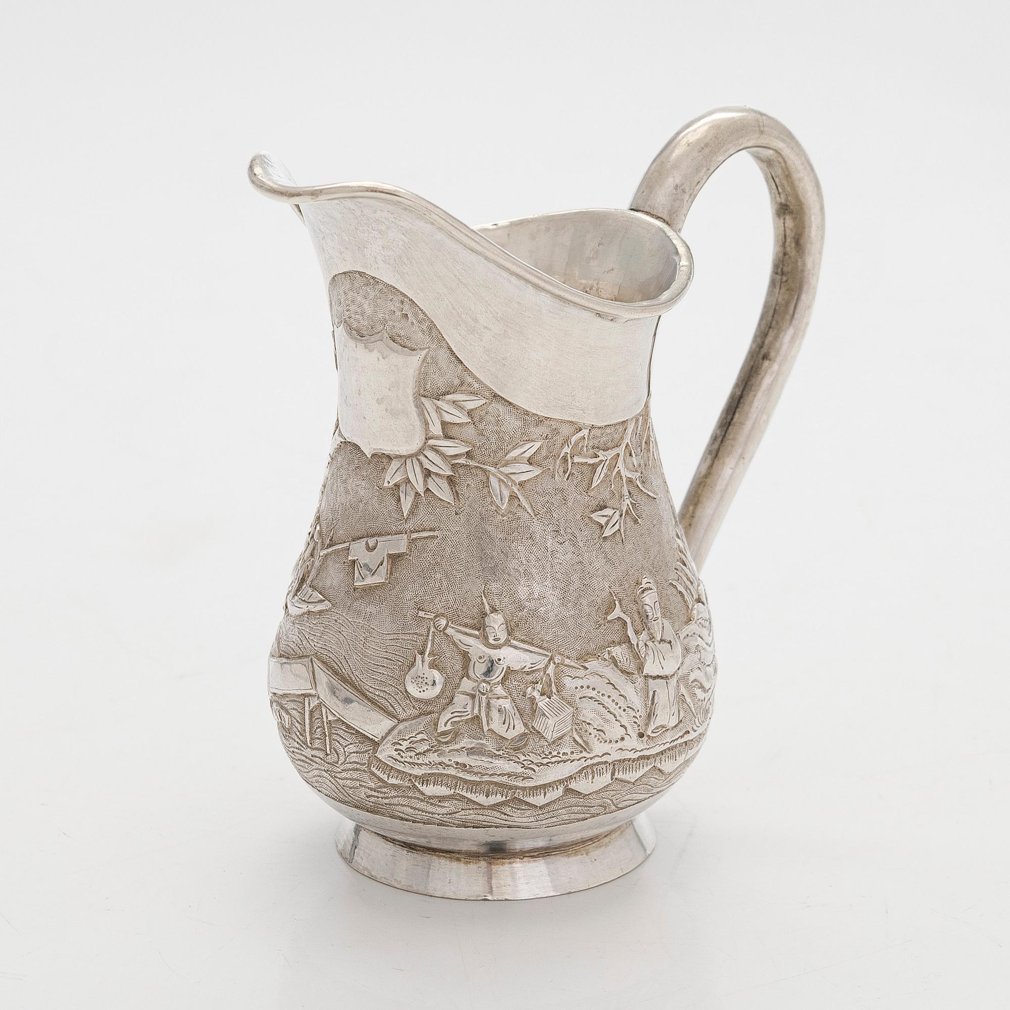 Kermakko, vientihopeaa, Cum Wo, Hongkong, 1860-1920.