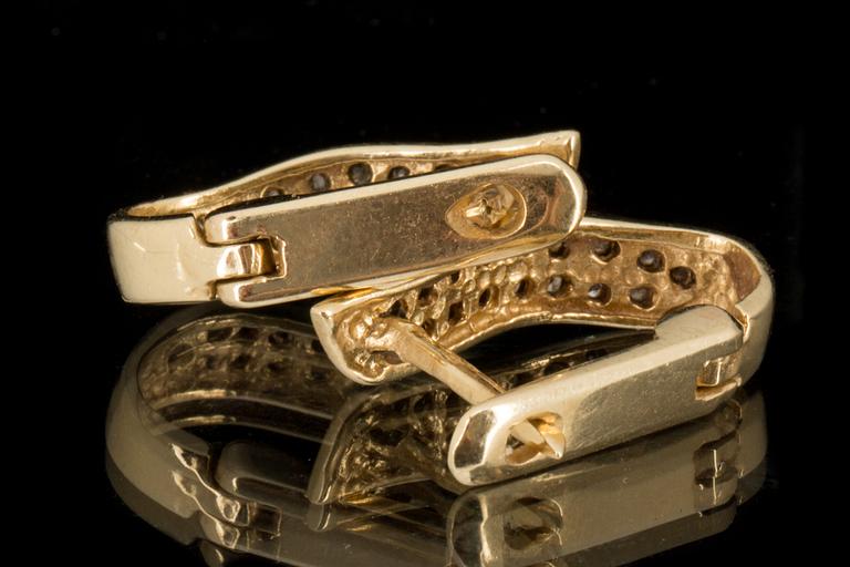 ÖRHÄNGEN, 14 k guld med diamanter. Vikt totalt ca 4 g.