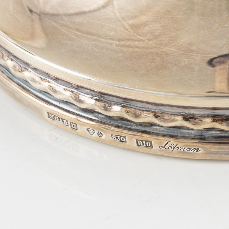 Eric Löfman, ljusstakar, ett par, silver, MGAB, Uppsala, 1976.