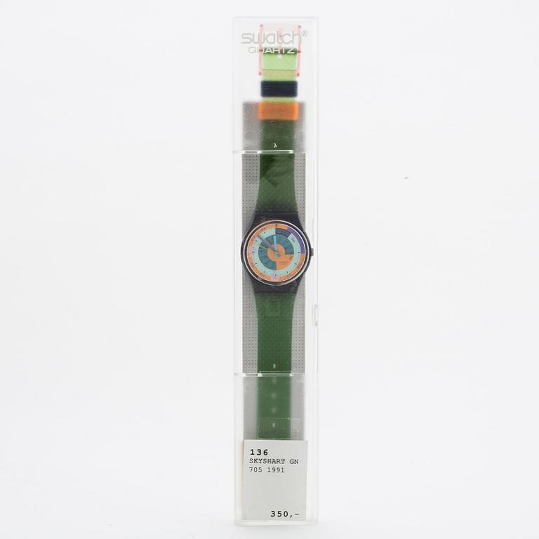 Swatch, Skyshart, wristwatch, 34 mm.