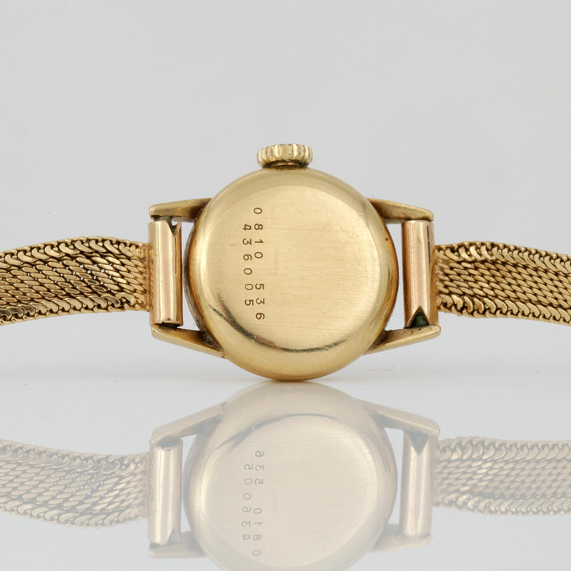 DAMARMBANDSUR, 18 k guld, Certina. Vikt tot ca 20,6 gram.