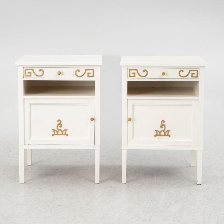 A pair of bedside tables, 1930's/40's.