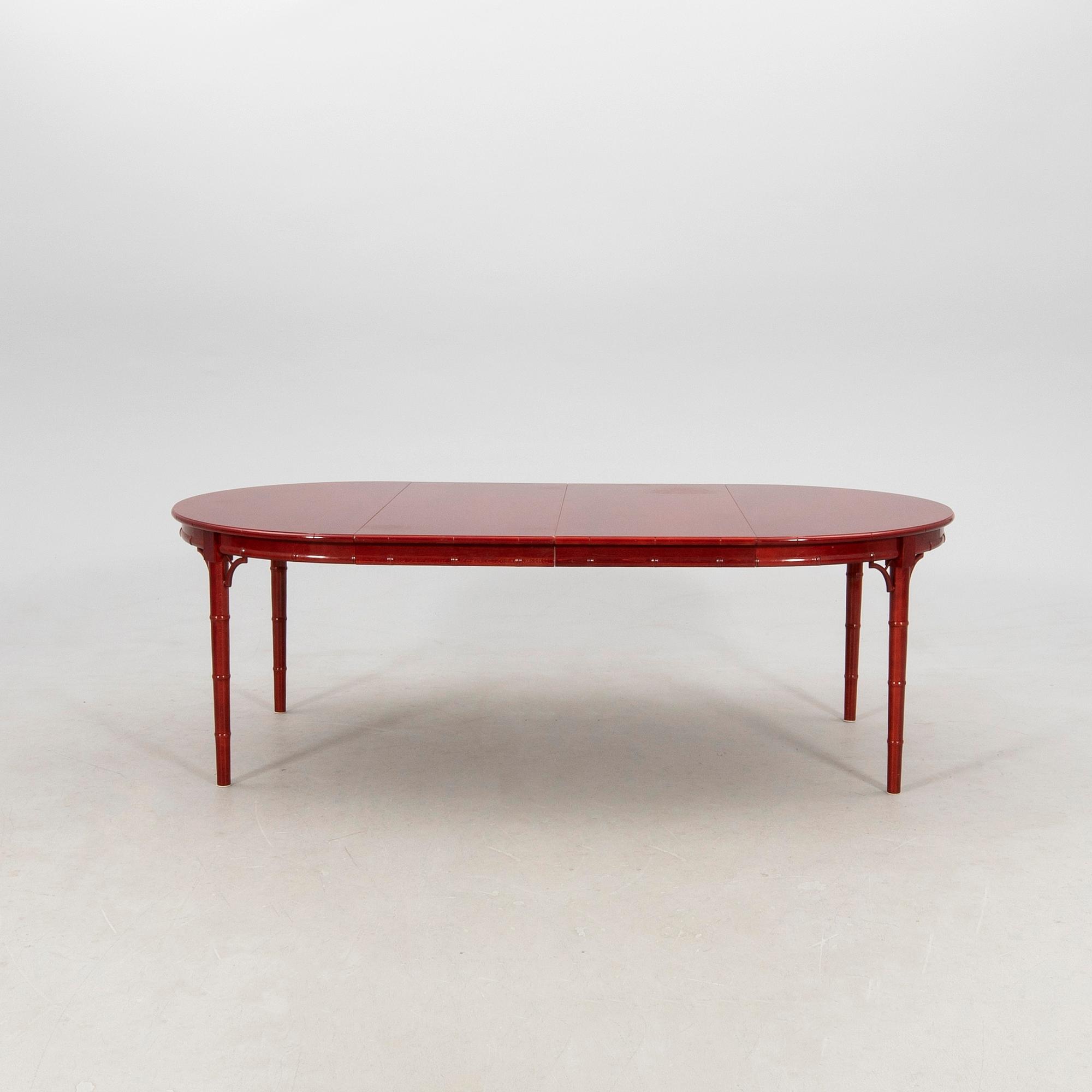 A seven-piece dining suite by Miranda of Sweden, second half of the 20th century.