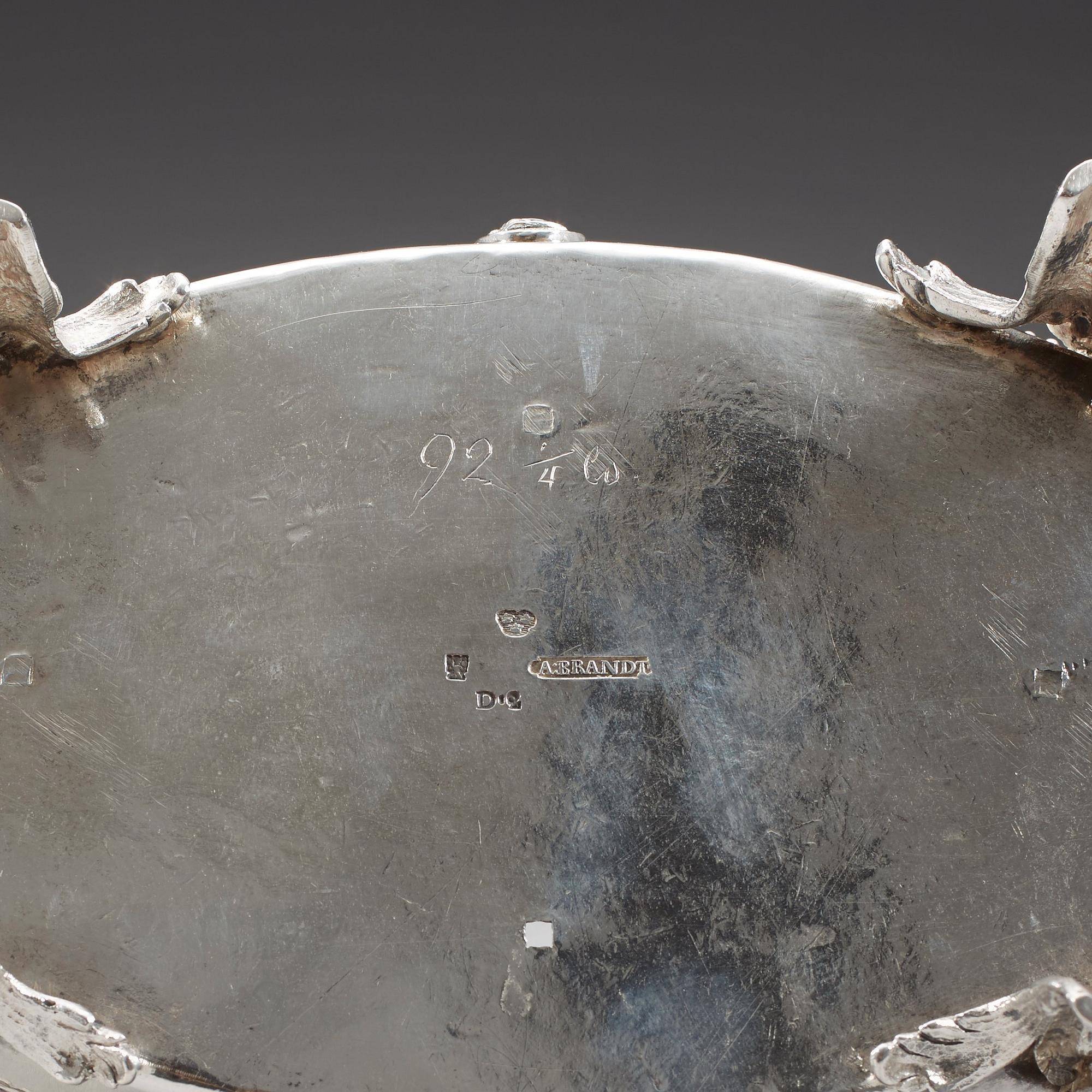 A Swedish 18th century silver cruet-set, Anders Brandt, Norköping 1786.