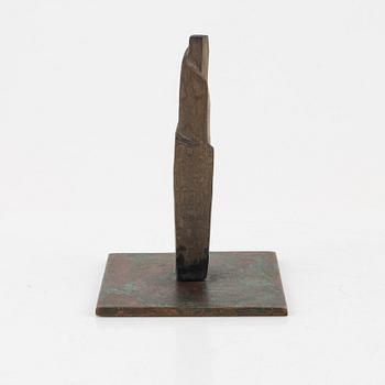 Arne Jones, sculpture, unsigned, wood on a metal base, height 10.5 cm.