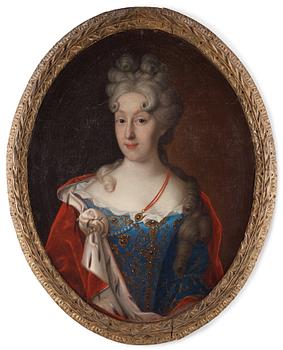 Daniel de Savoye, Portrait of a lady in a blue dress.