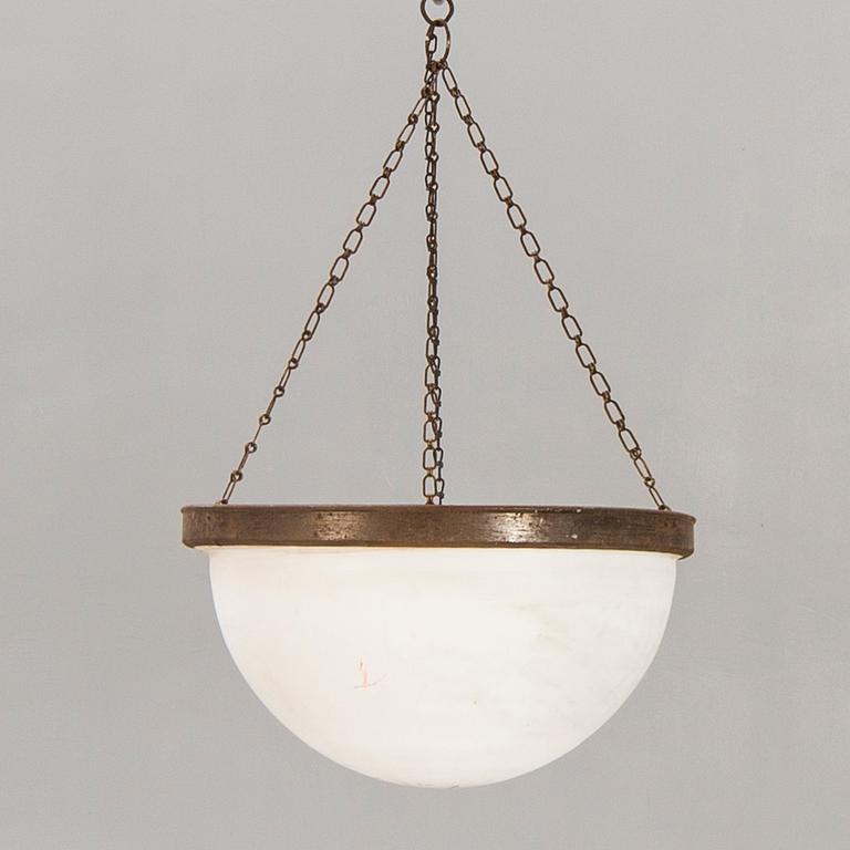A 1930740s Swedish Grace ceiling pendant.