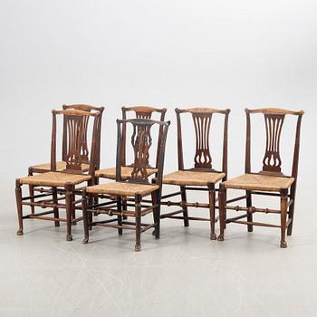 Chairs, 6 similar, England, early 19th century.