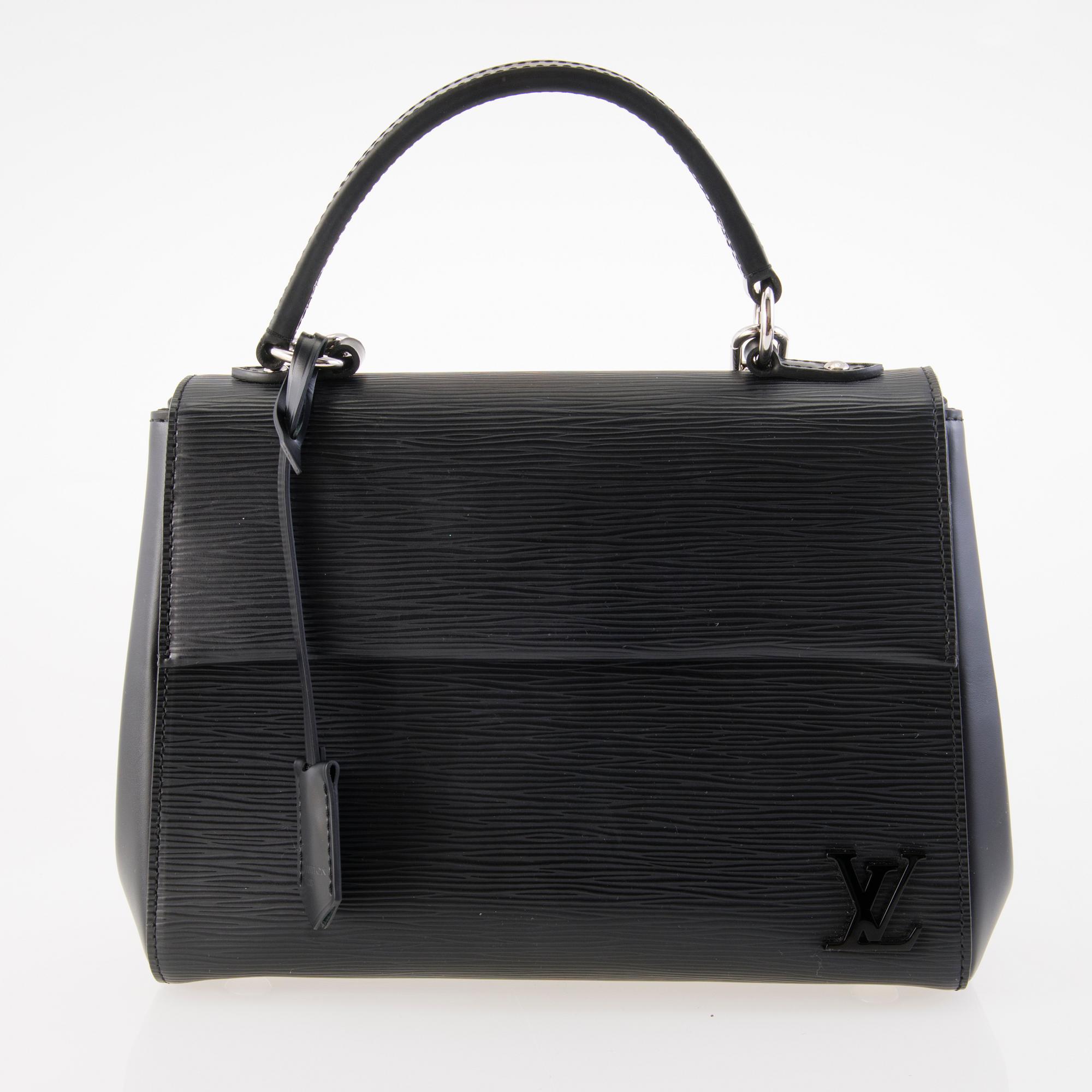 LOUIS VUITTON Black Epi Cluny BB Bag.