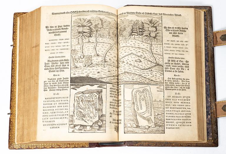 Karl XII:s stora kyrkobibel, 1702-3, med Peringskiölds bibliska historia, 1713.