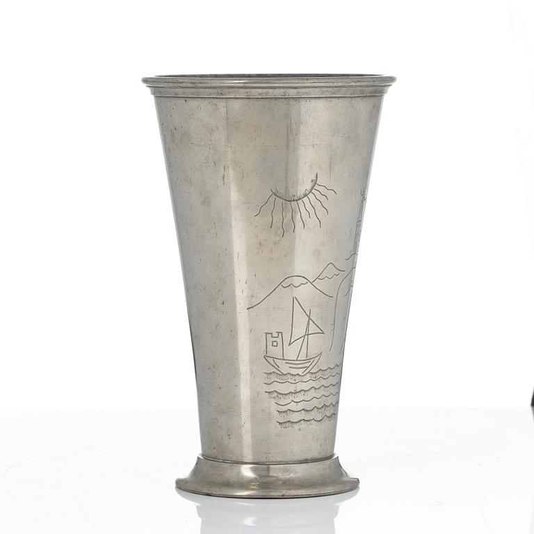 Nils Fougstedt, a set of two vases, Firma Svenskt Tenn, Stockholm, 1927-28.