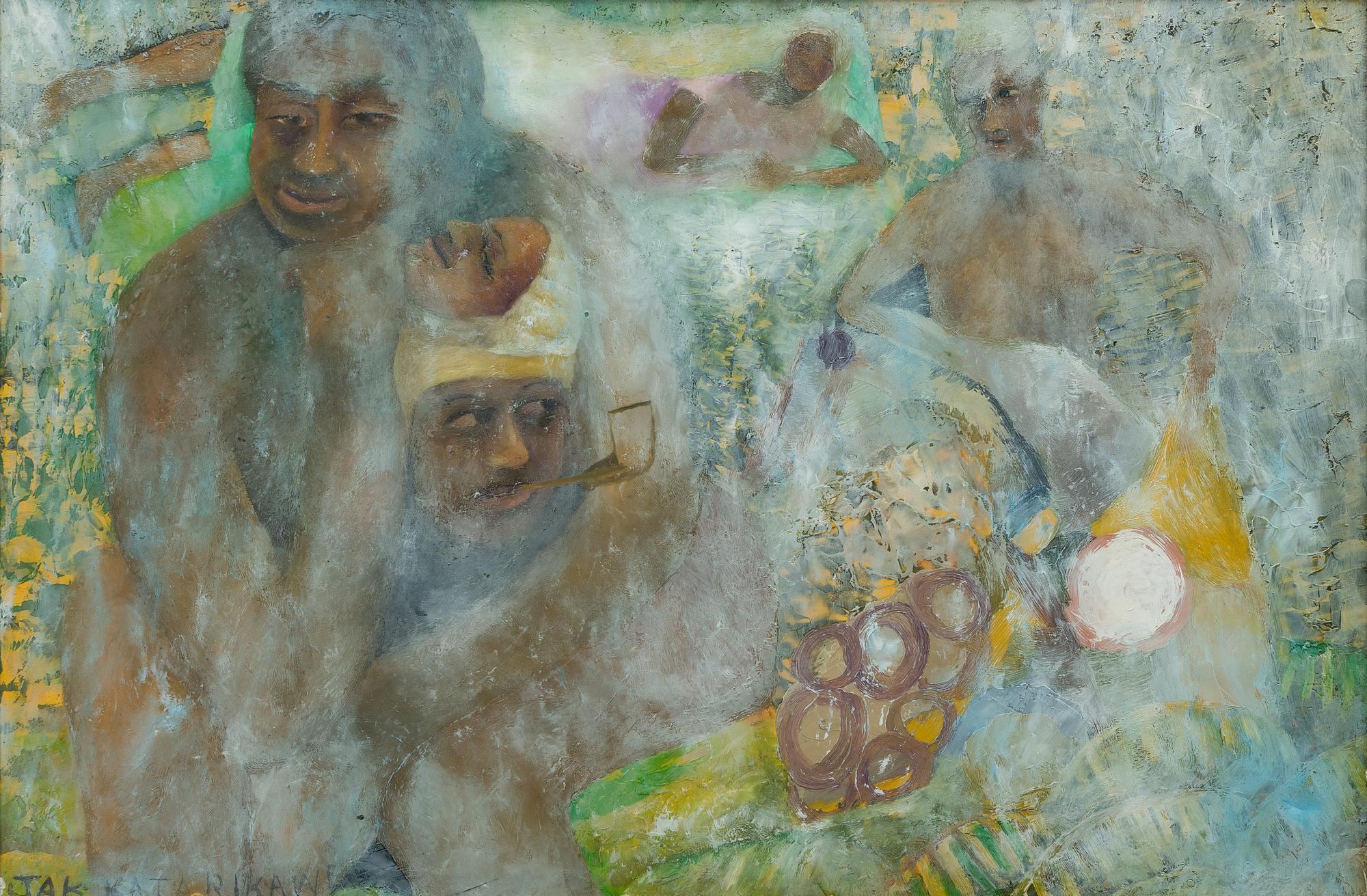 Jak Katarikawe, Figurative composition.
