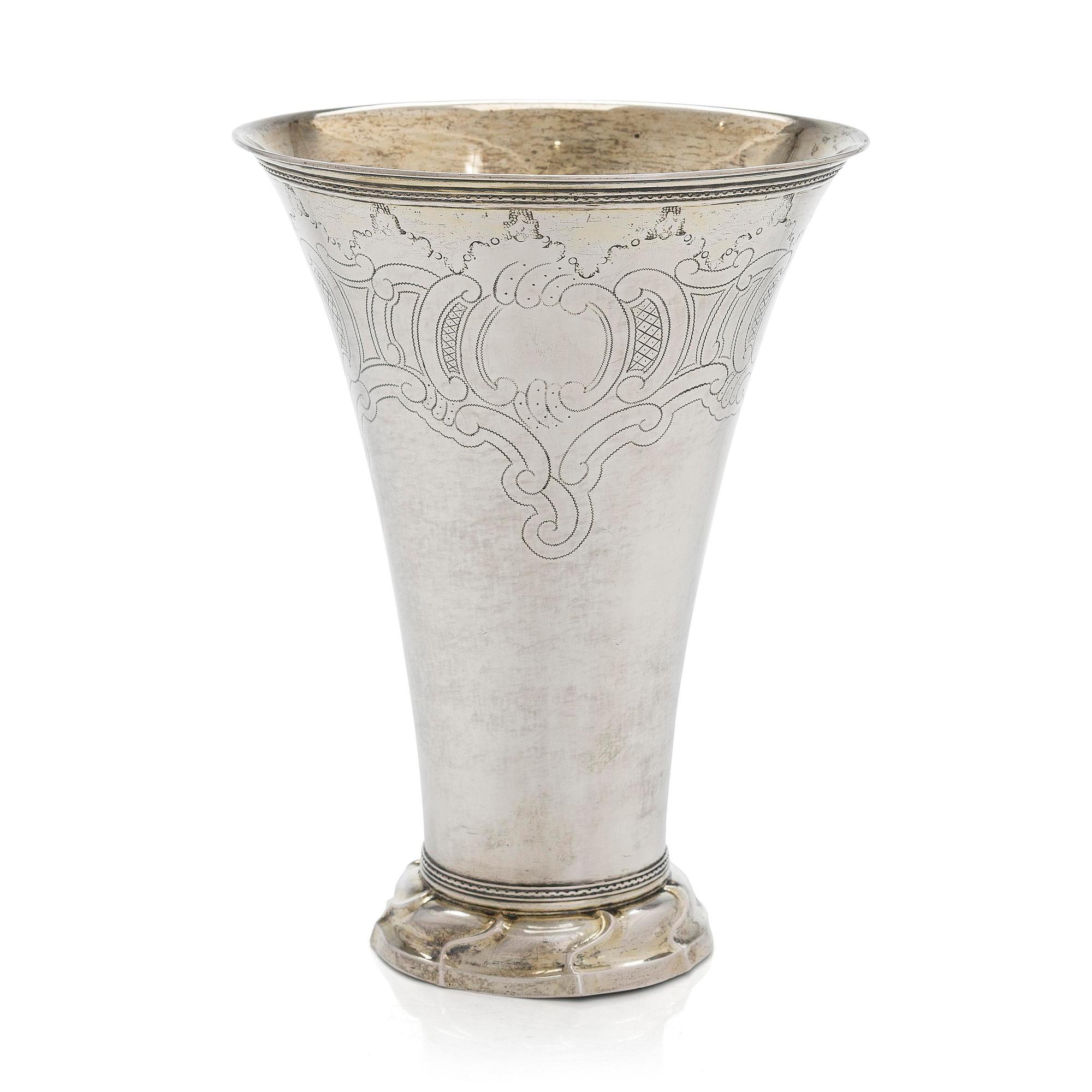 Petter Eneroth, bägare, silver, Stockholm 1778.
