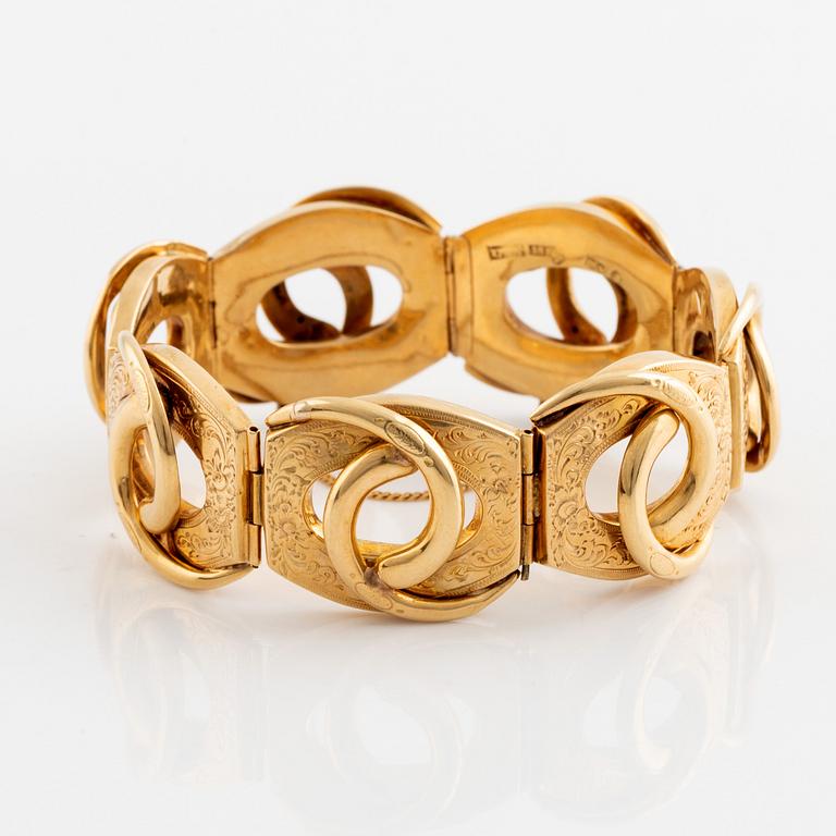 18K gold bracelet, 1800's.