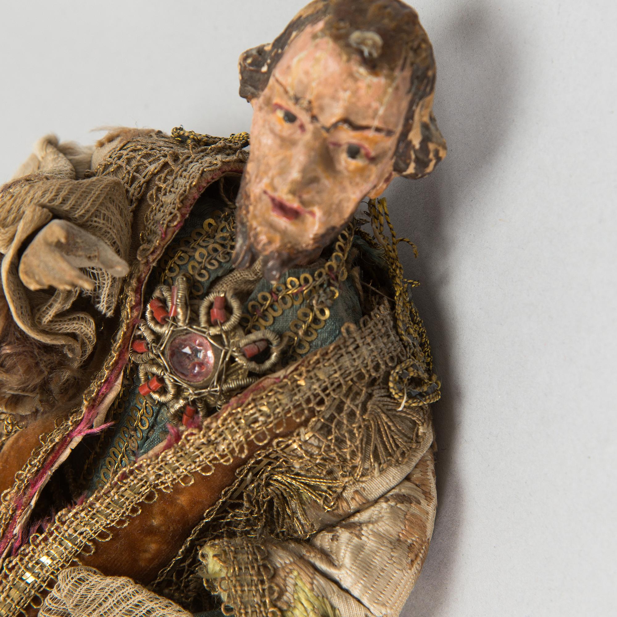 Dolls, 3 pcs, possibly Italy 18th/19th century.
