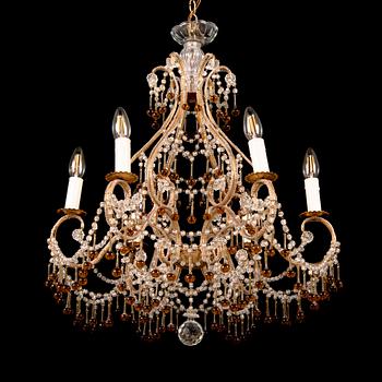 A venetian style chandelier, mid 20th century.