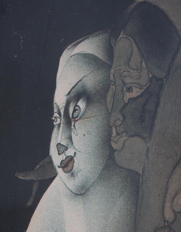 WUNDERLICH, PAUL. Färglitografi, sign, e a.