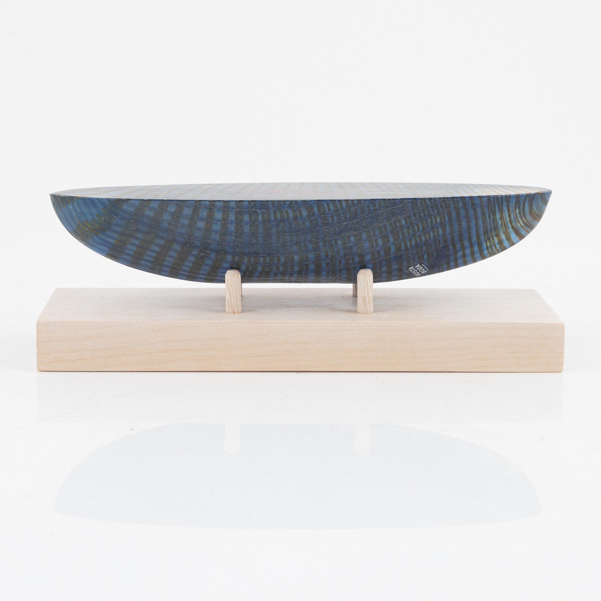 Bertil Vallien, boat, glass, Kosta Boda.