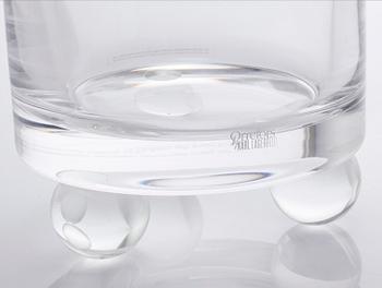 A glass vase by Karl Lagerfeld for Orrefors, signed and numbered 160/500.