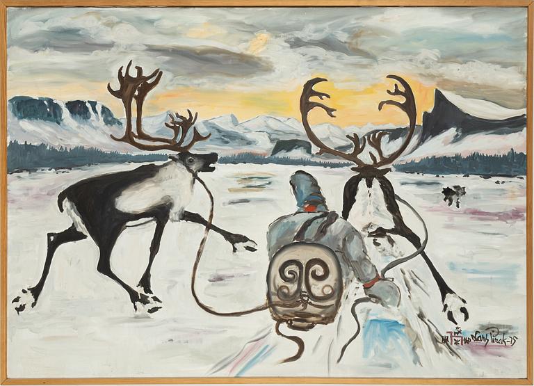 Lars Pirak, oil on canvas, signed.