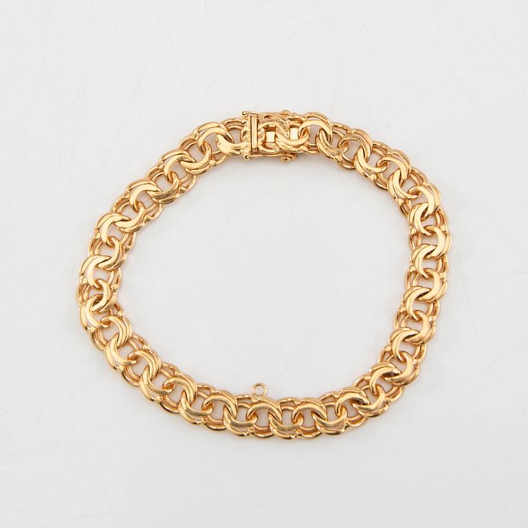 Armband Bismarck-länk 18K guld.