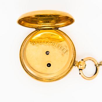 An 18K gold pocket watch, dial marked 4725. Chronometer, 48 mm.