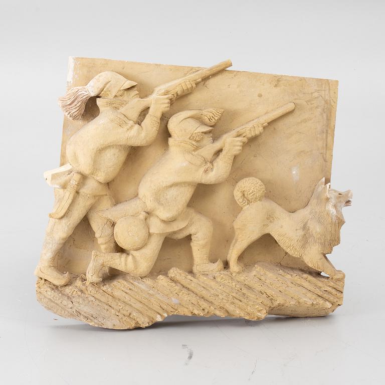 Stig Blomberg, relief, gipsförlaga till M/S Stockholm (1941).