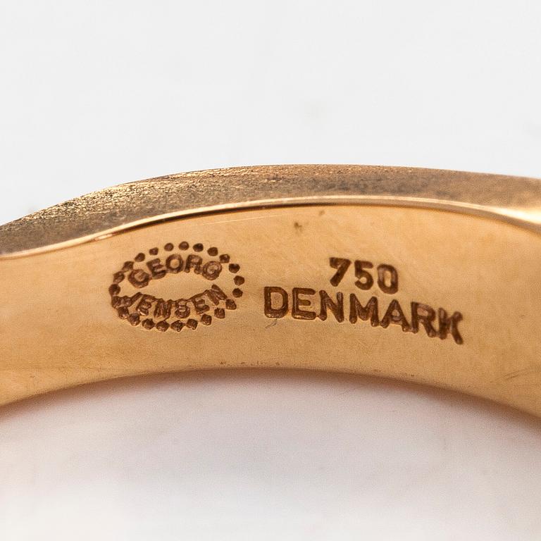 Georg Jensen, a 3 pcs 'Fusion' ring,  18K tri-color gold, Nina Koppel.