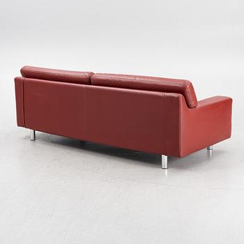 A red leather sofa, Dux, Sweden, end of the 20th century.