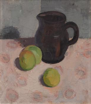 Nils Nilsson, "Stilleben med kanna och äpplen".