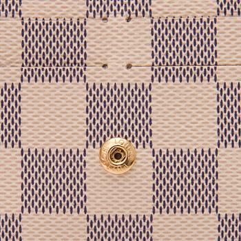 A LOUIS VUITTON WALLET,  "Emilie Damier Azur".