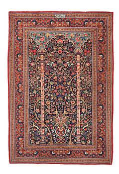 1219. SEMI-ANTIQUE KASHAN DABIR. 158 x 108 cm.