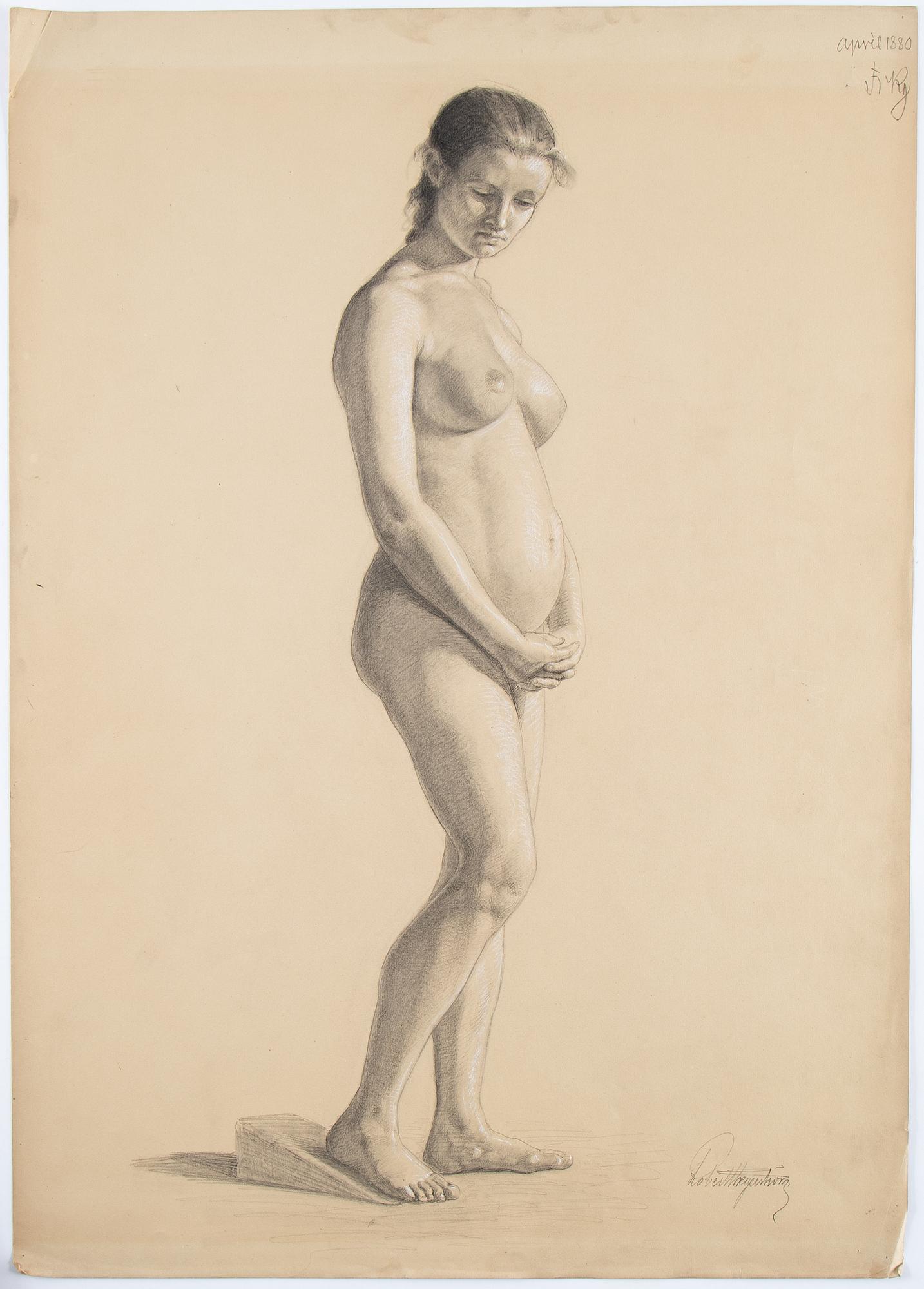 Eight signed and dated drawings by Robert Thegerström.