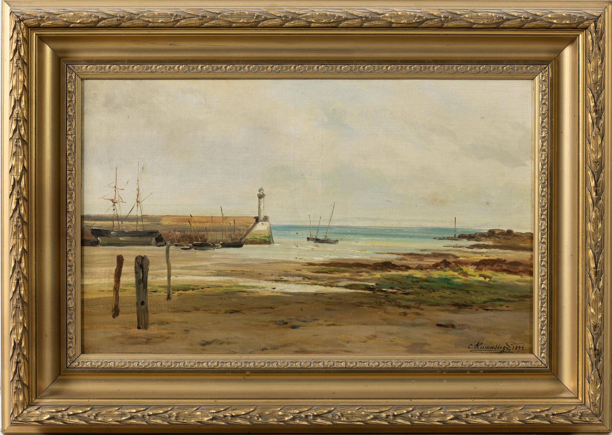 Charles Kuwasseg, Harbour entrance.